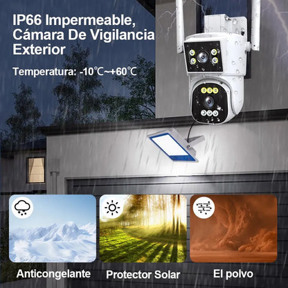 Cámara De Seguridad 4k Doble Lente